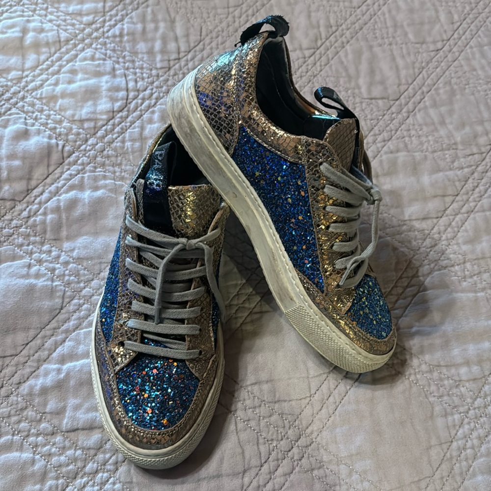 P448 Blue Sparkly sneakers, Women’s 38, Game Day!!!